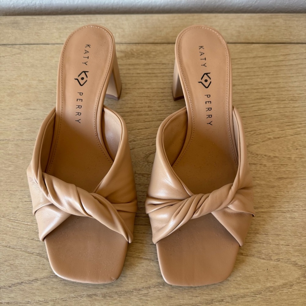 Katy Perry Collections Nude Knotted Mules